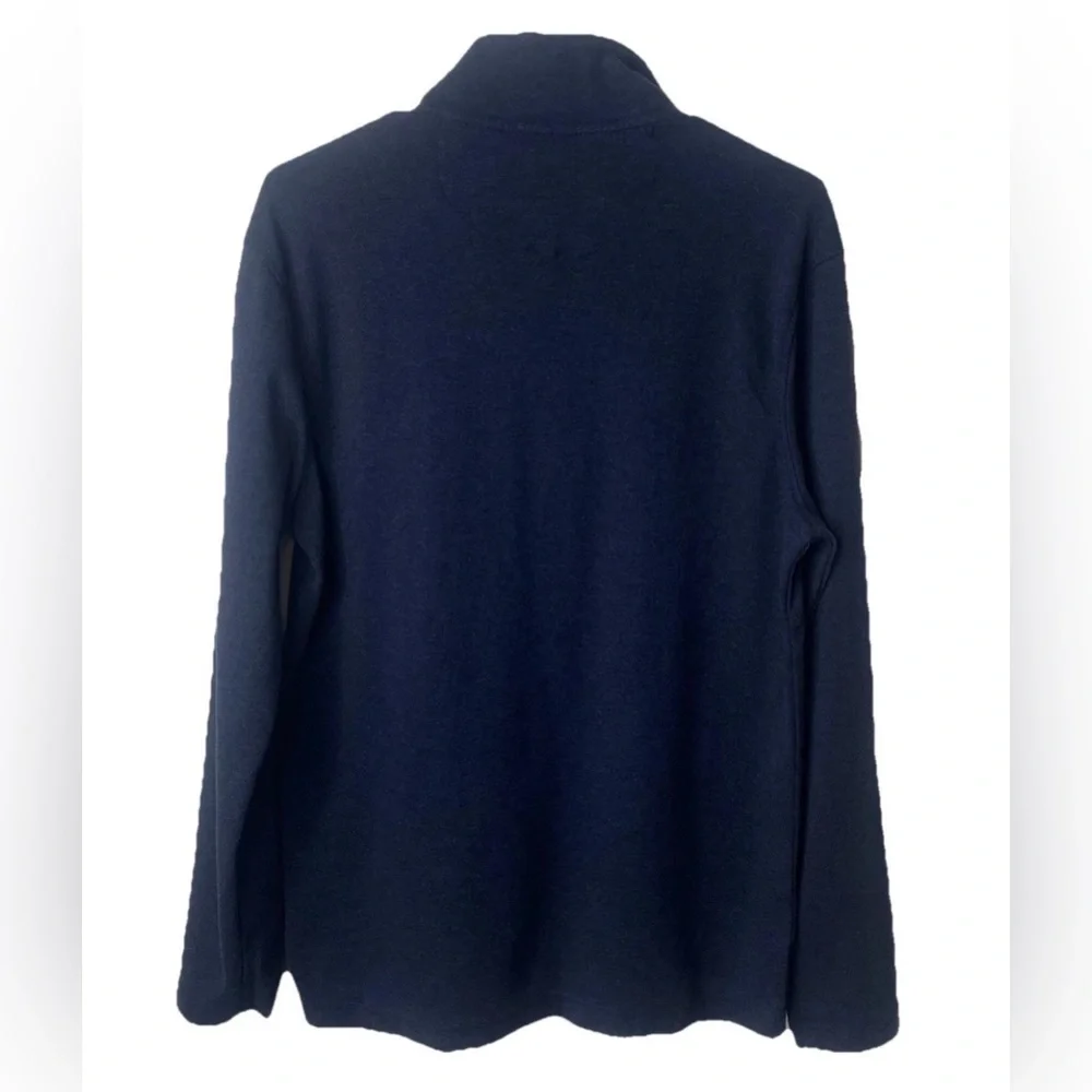 Tasso Elba Men’s Supima Cotton Quarter Zip Pullover Sweater Medium Navy Blue‎
